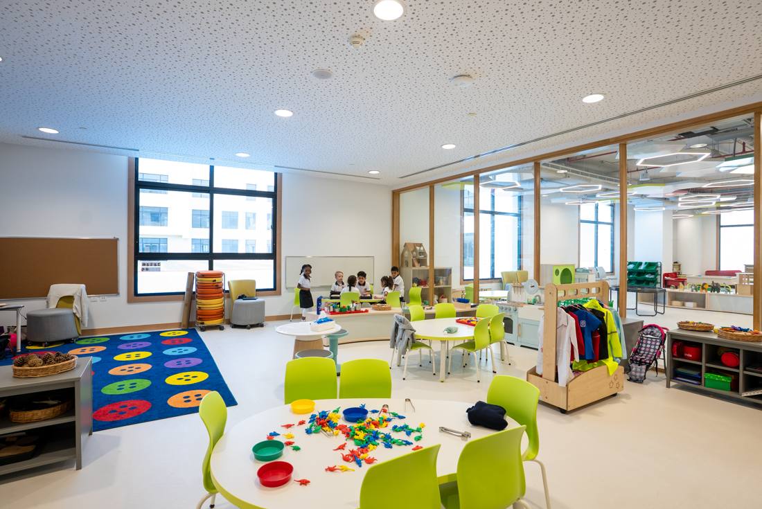 A classroom ready for its first pupils
